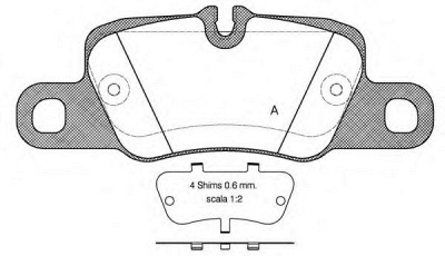 OPEN PARTS bpa140100 -  Комплект тормозных колодок, дисковый тормоз